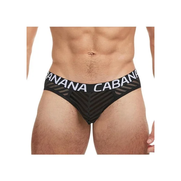 Banana Cabana Sheer Bikini – Small/Medium – Black