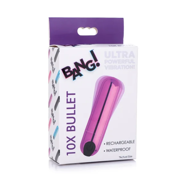 Bang 10X Vibrating Metallic Bullet Purple
