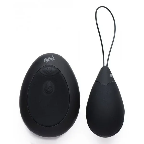 Bang! 10x Vibrating Silicone Egg W- Remote Black