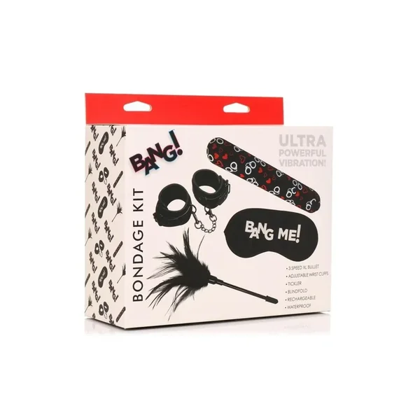 Bang! Bondage Kit – XL Bullet, Cuffs, Tickler, and Blindfold