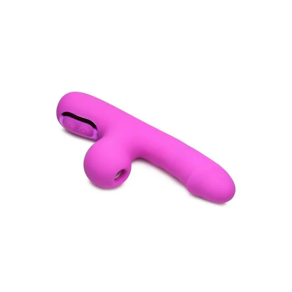 Bang! Mini Suction Rabbit Silicone Rechargeable Vibrator – Purple