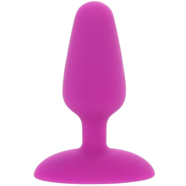 Bang! Vibrating Silicone Butt Plug in Purple