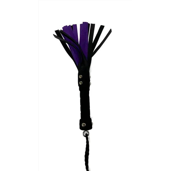 Bare Leatherworks - Handy Cow Flogger (Black/Purple)