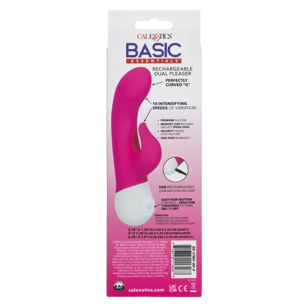 Basic Essentials Dual Pleaser Vibrator Pink Edition