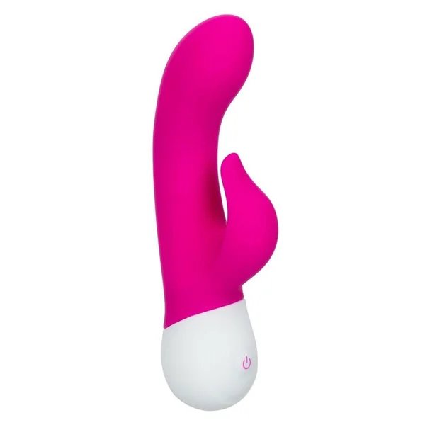 Basic Essentials Rechargeable Dual Pleaser Rechargeable Silicone Vibrator – Pink