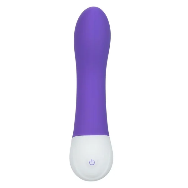 Basic Essentials Rechargeable Silicone G Vibrator – Purple