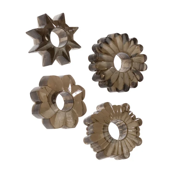 Basic Essentials Super Stretchy TPR Enhancers Assorted Shapes Smoke