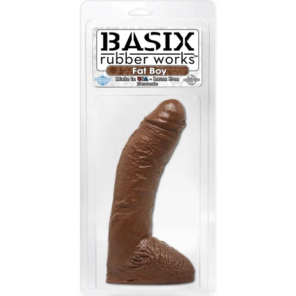 Basix Rubber Works Fat Boy Dong 10 Inch Brown