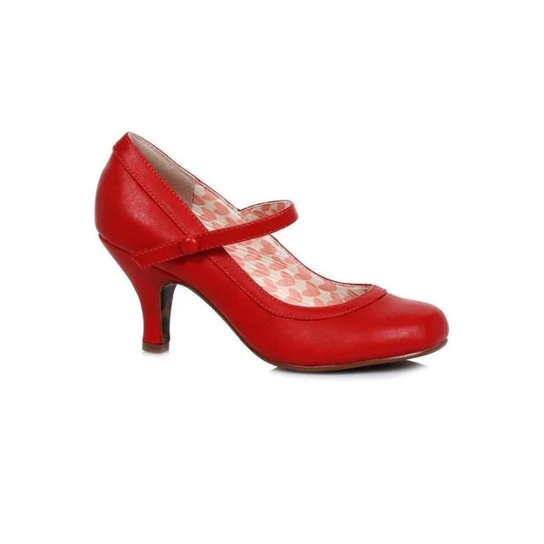 Bettie Page Bettie Vintage Pump | Red Faux Leather