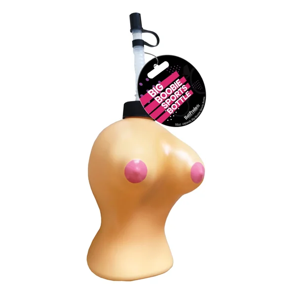 Big Boobie Sports Bottle - 16 oz Flesh