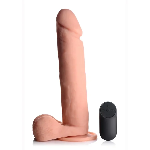 Big Shot Silicone Vibrating Remote Control Rechargeable Dildo with Balls