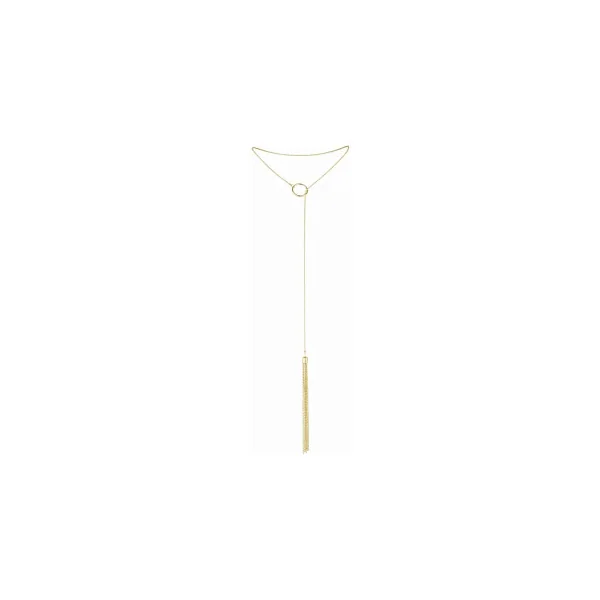 Bijoux Indiscrets Magnifique Tickler and Mini Flogger Pendant, Gold