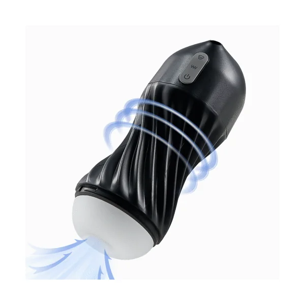 Black Whirlwind-5 Vacuum Sucking 7 Vibration Modes Automatic Male Masturbation Cup