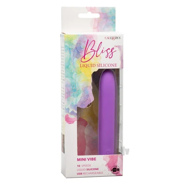 Bliss Liquid Silicone Mini Vibe Purple