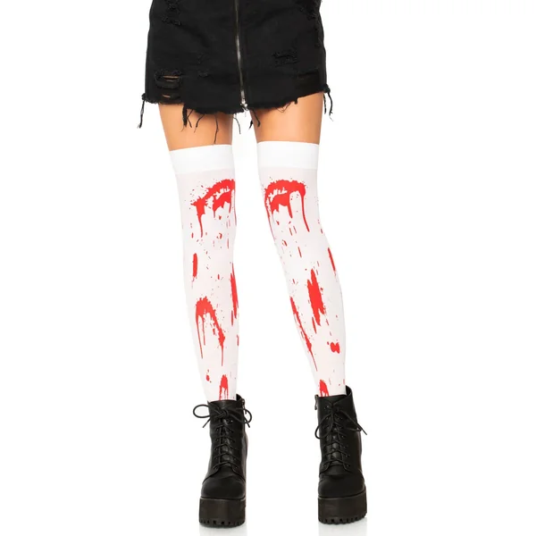 Bloody Zombie Thigh High Stockings