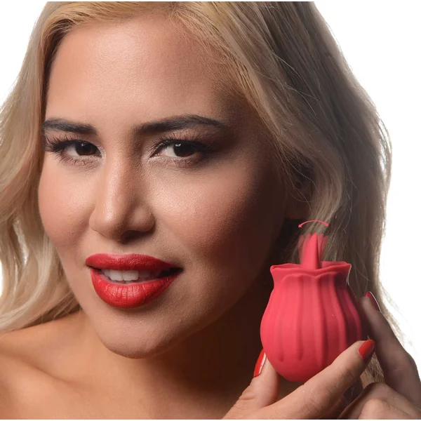 Bloomgasm Wild Violet 10X Silicone Clit Licking Stimulator – Red