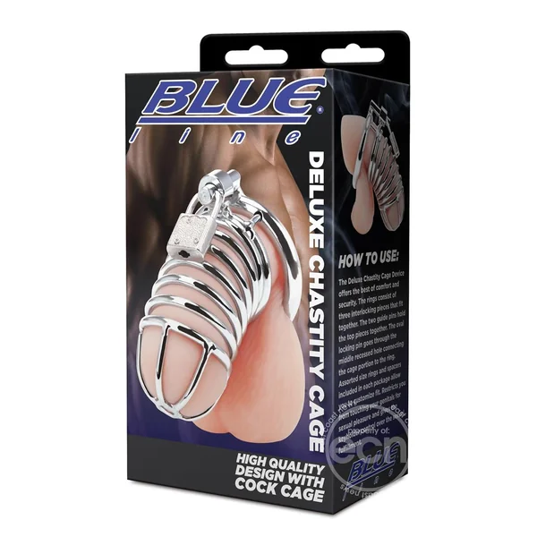 Blue Line - Deluxe Chastity Cage