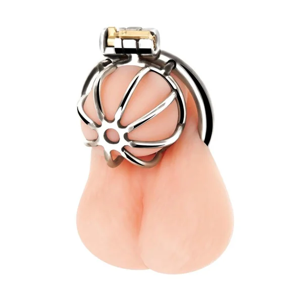 Blue Line Little Cock Chastity Cage - Stainless
