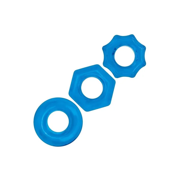 Blue Line Nuts and Bolts Stretch Cock Ring