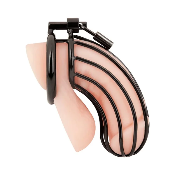 Blue Line Prisoner Cock Cage – Black