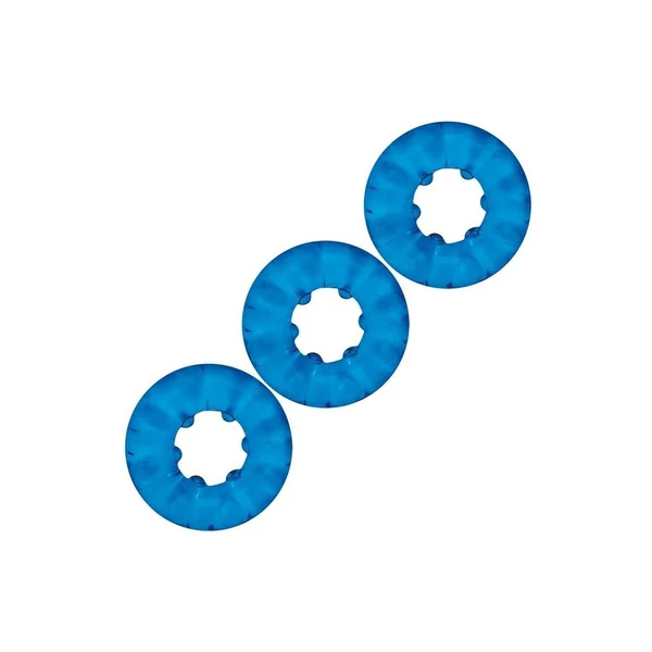 Blue Line Ribbed Rider Cock Ring