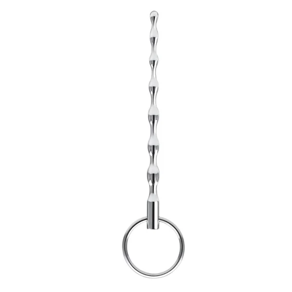 Blue Line Ribbed Urethral Sound 4.25in – Stainless Steel