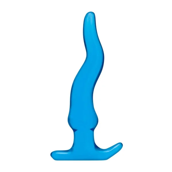 Blue Line Wavy Butt Plug – Blue