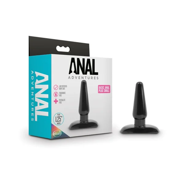 Blush Anal Adventures Basic Anal Plug - Small Black