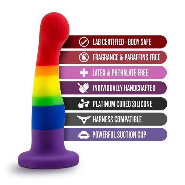 Blush Avant Pride P1Silicone Pegging Dildo Waterproof Freedom