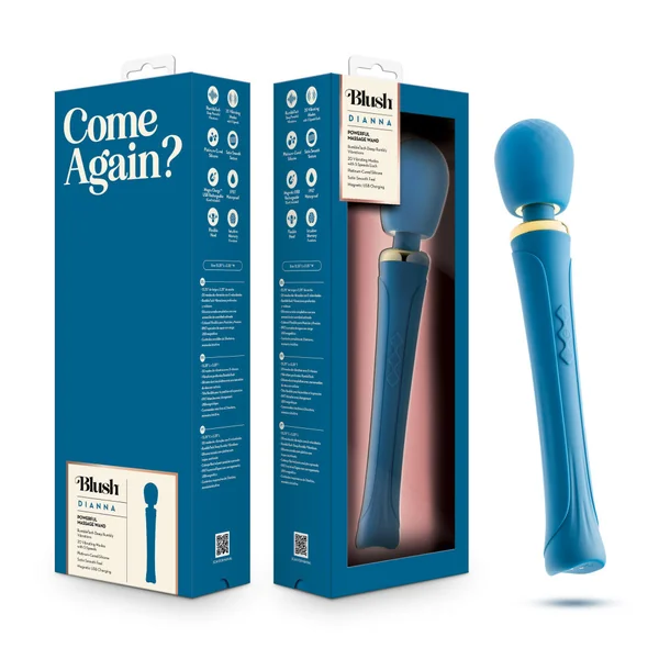 Blush | Dianna Personal Full Body Wand Massager With 20 RumboTech™ Vibration Modes - Flexible Silicone Head - Teal