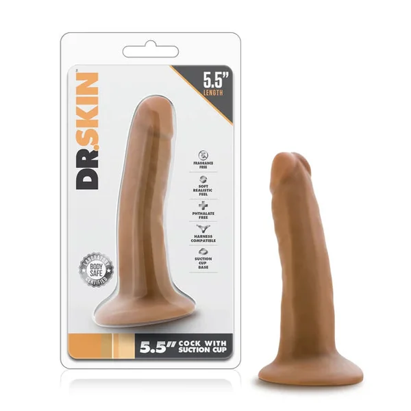 Blush Dr. Skin 5.5" Mocha Cock With Suction Cup