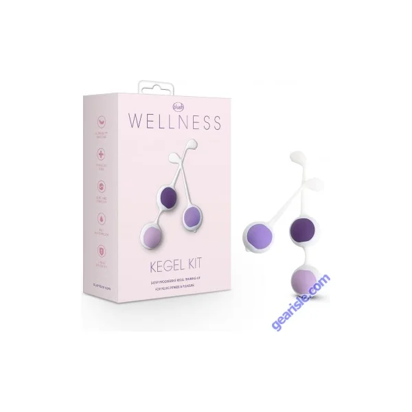 Blush Novelties Wellness Kegel Training Kit Silicone Purple