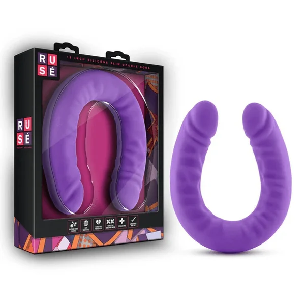 Blush Ruse 18" Silicone Slim Double Dong