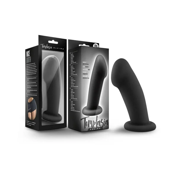 Blush Temptasia Elvira 6 inches Silicone Dildo with Suction Cup Black