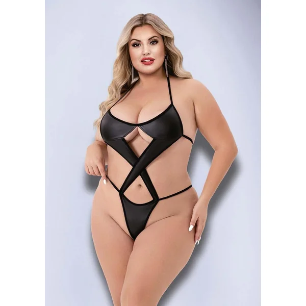 BLW3241 CRISS CROSS WETLOOK TEDDY