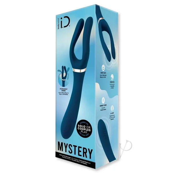 Bodywand ID Mystery Rechargeable Silicone Double End Vibrator - Blue