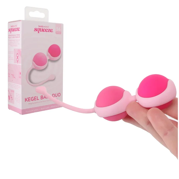 BodyWand Squeeze Discreet & Portable 56g Pelvic Floor Trainer Kegel Ball Duo