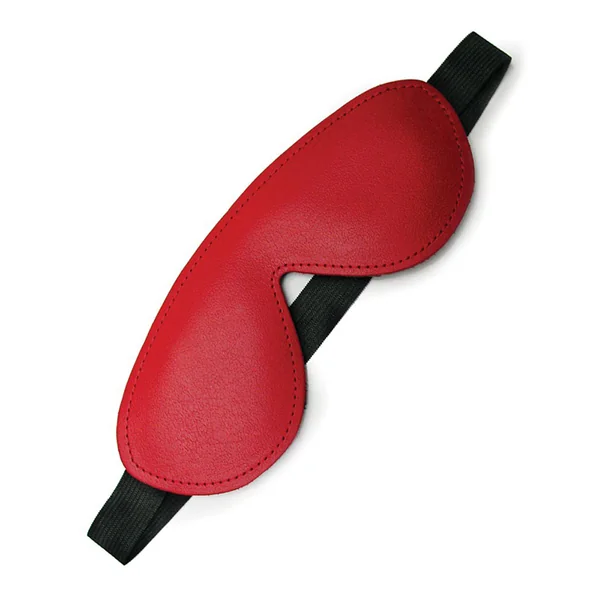 Bondage Basics Padded Leather Blindfold Red