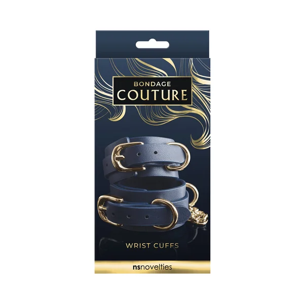 Bondage Couture Wrist Cuffs Blue