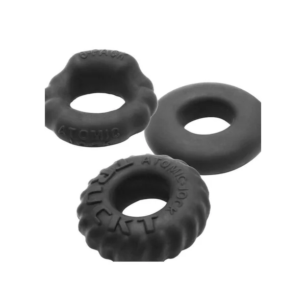 Bonemaker Cockrings Night Edition (3 Per Pack) – Black