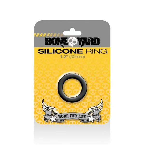 Boneyard Silicone Ring 1.2 inches Black