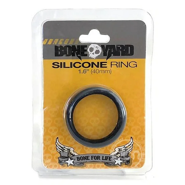 Boneyard Silicone Ring Cock Ring 1.6in - Black
