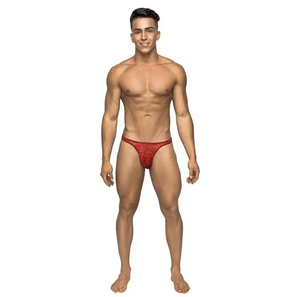 Bong Thong Stretch Lace Red L-xl