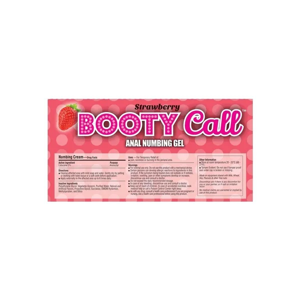 Booty Call Anal Numbing Gel 1.5oz – Strawberry