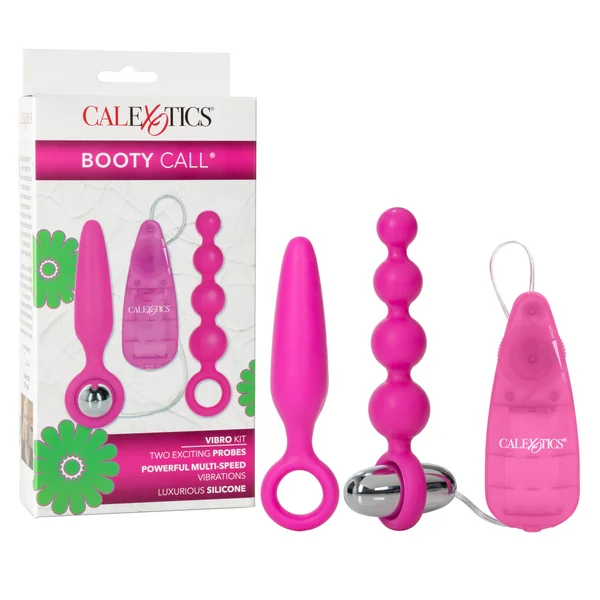 Booty Call Booty Vibro Kit Silicone Anal Probes Pink