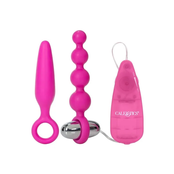 Booty Call Booty Vibro Kit Silicone Vibrating Butt Plug and Anal Beads