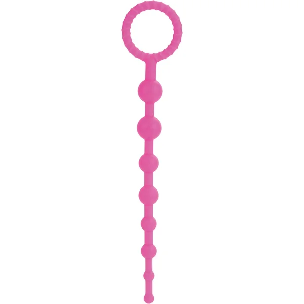 Booty Call X-10 Silicone Anal Beads – Pink