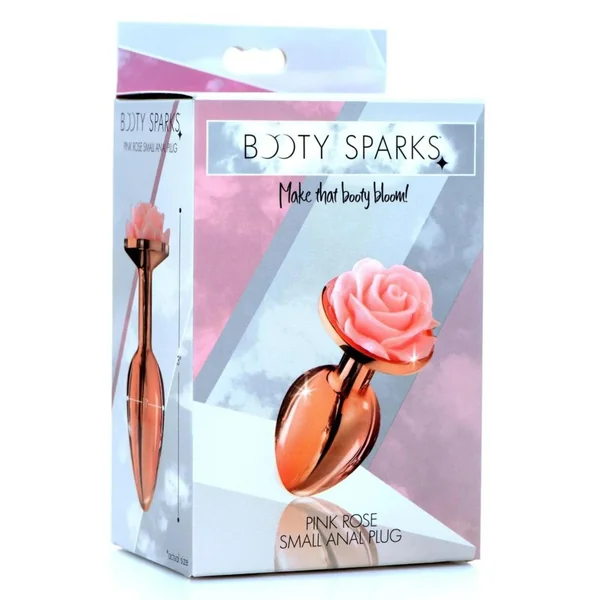 Booty Sparks Aluminum Anal Plug - Small - Pink/Rose Gold