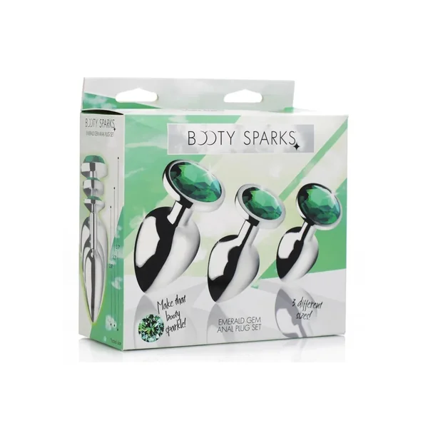 Booty Sparks Emerald Gem Anal Plug Set