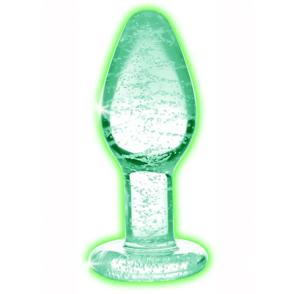 Booty Sparks Glow In The Dark Glass Anal Plug